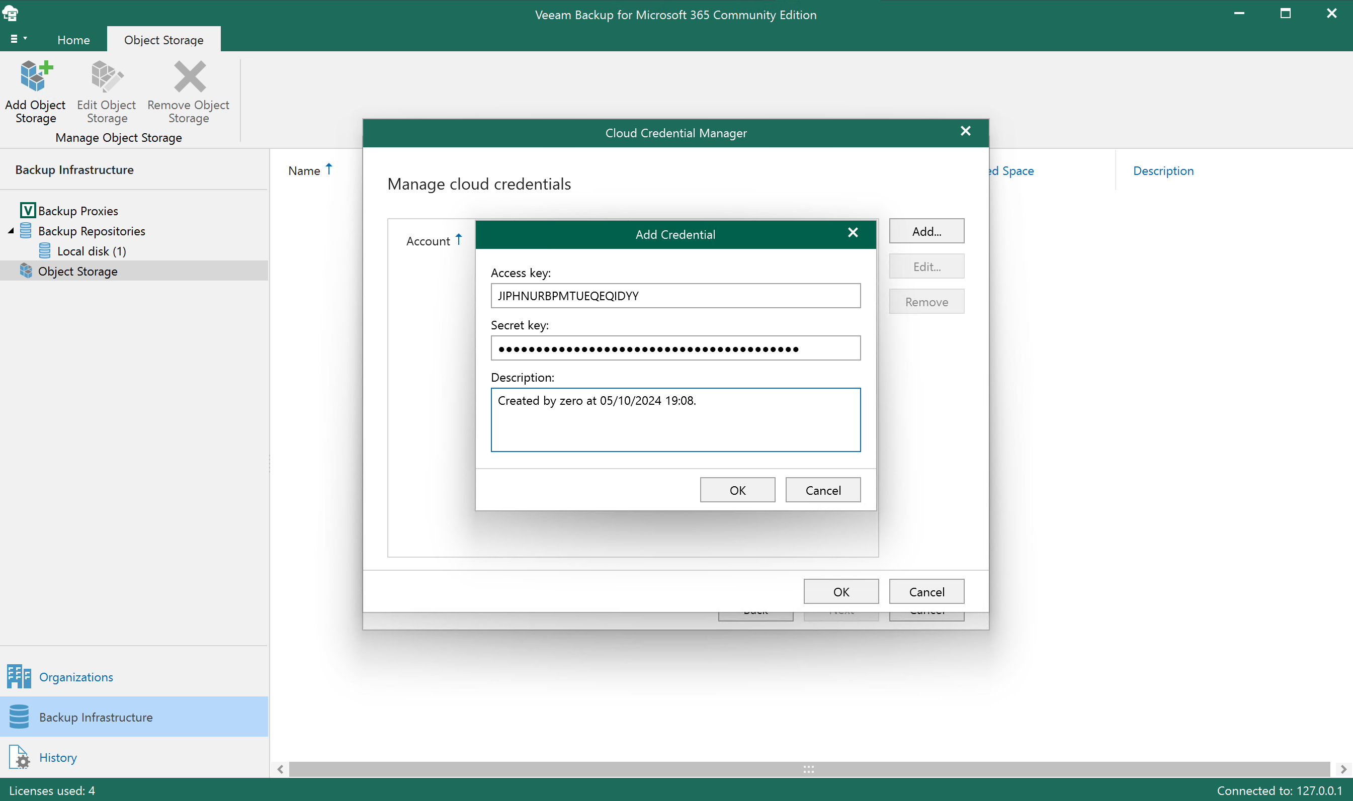 Veeam Backup & Replication - Select or create S3 bucket for backup repository step 4