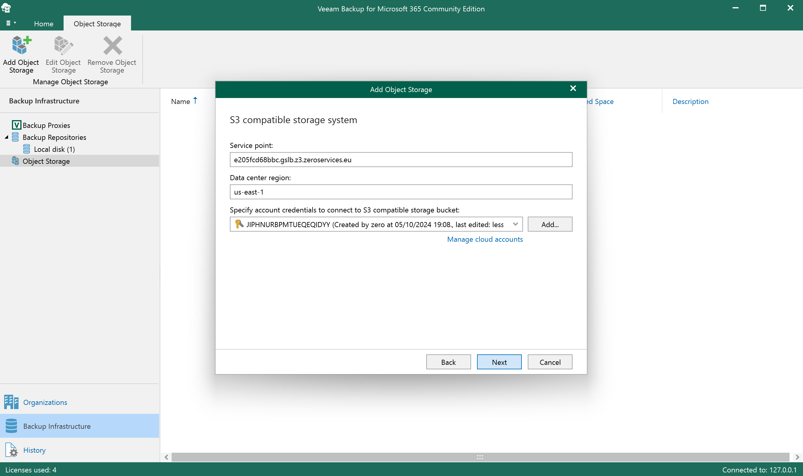 Veeam Backup & Replication - Set backup repository capacity and limits step 6